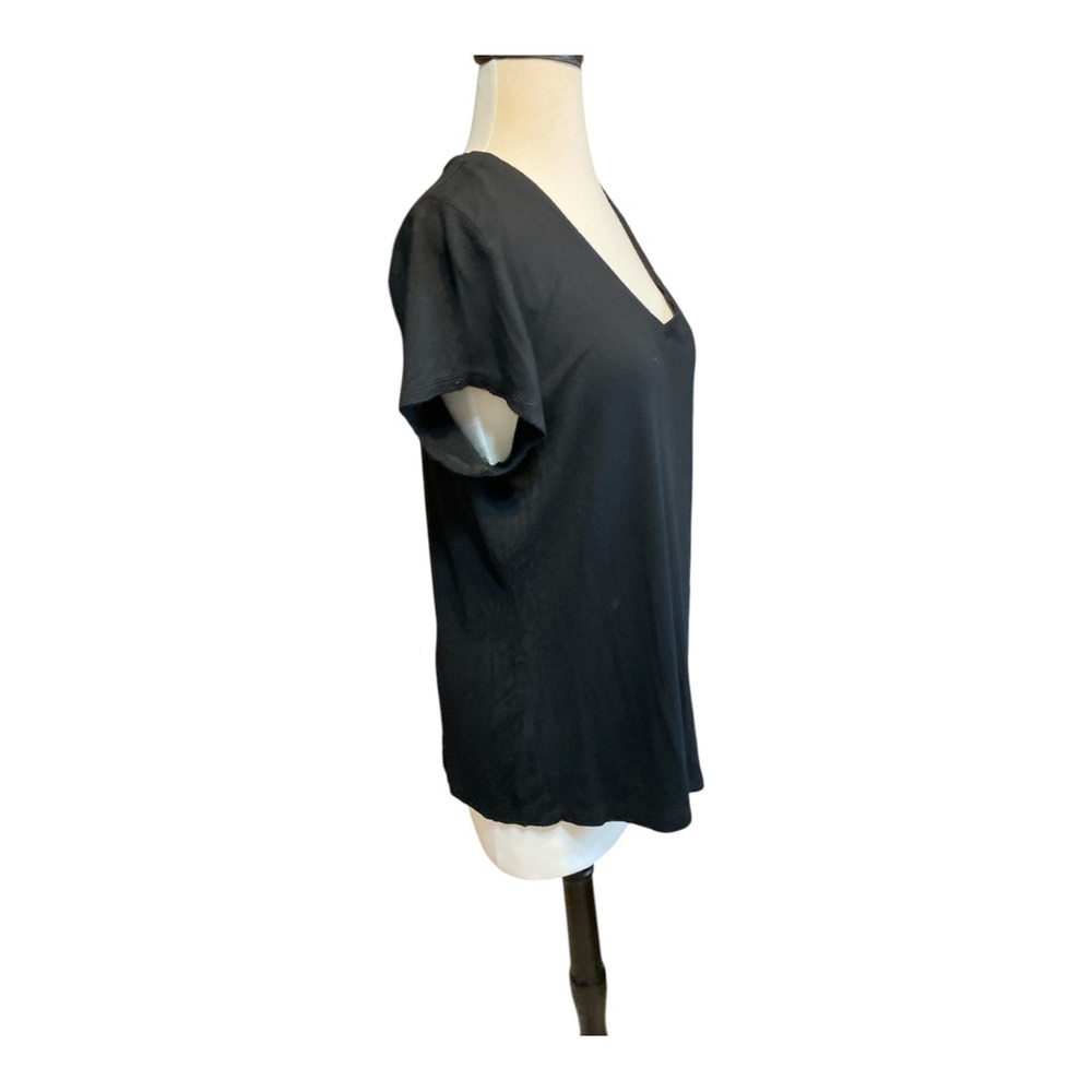 Apt 9 Classic Black V-Neck Short Sleeve Women's Top XL - Picture 2 of 6